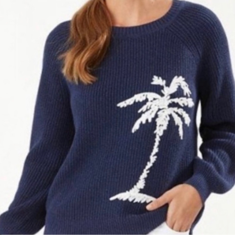 2 for $60🌺 Tommy Bahama Navy Blue Crew Neck Sweater